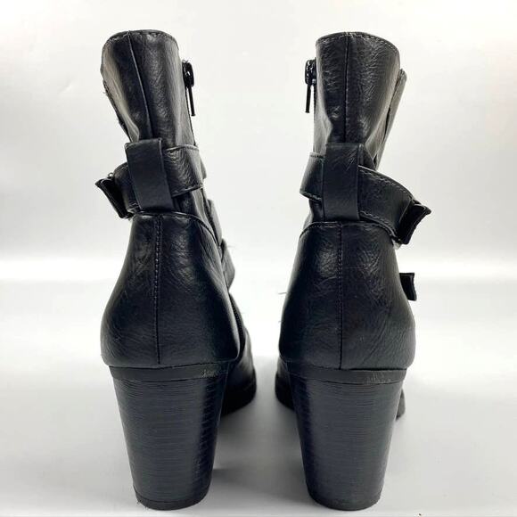 Womens Natural Soul Naturalizer Carma Block Heel Strappy Ankle Boot Black 9.5 - Picture 6 of 9